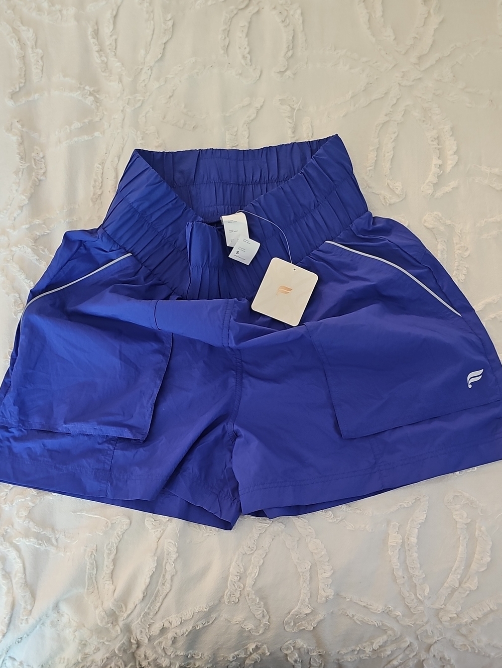 Fabletics Royal Blue High-Waist Athletic Shorts